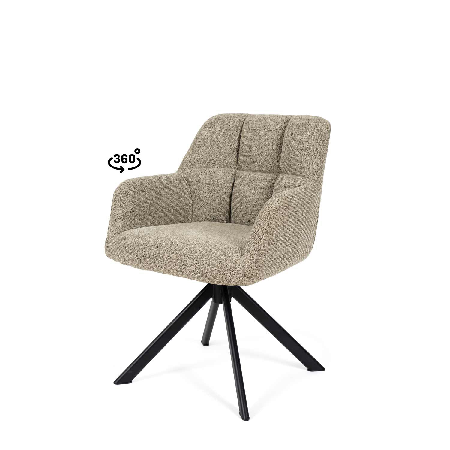 Silla Taimi Taupe Pata Negra