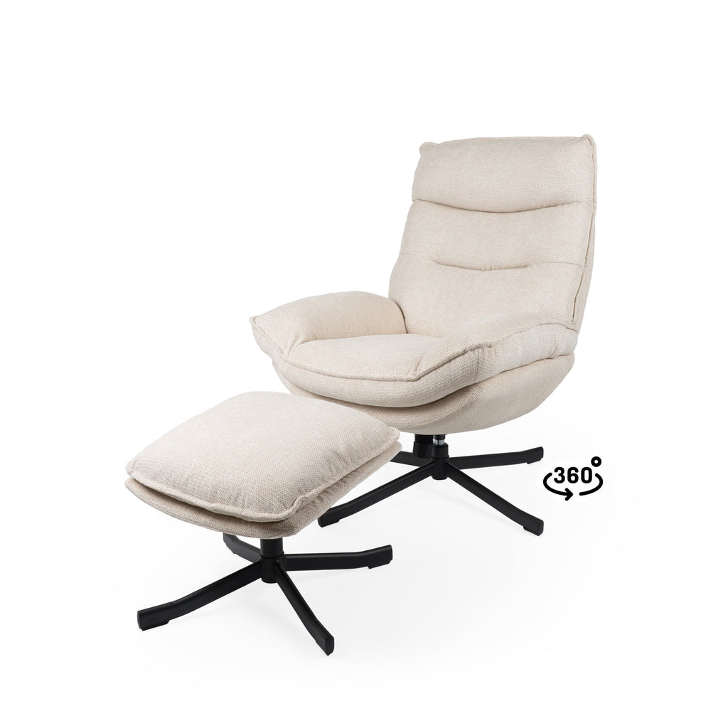 Butaca Montana con reposapiés Beige