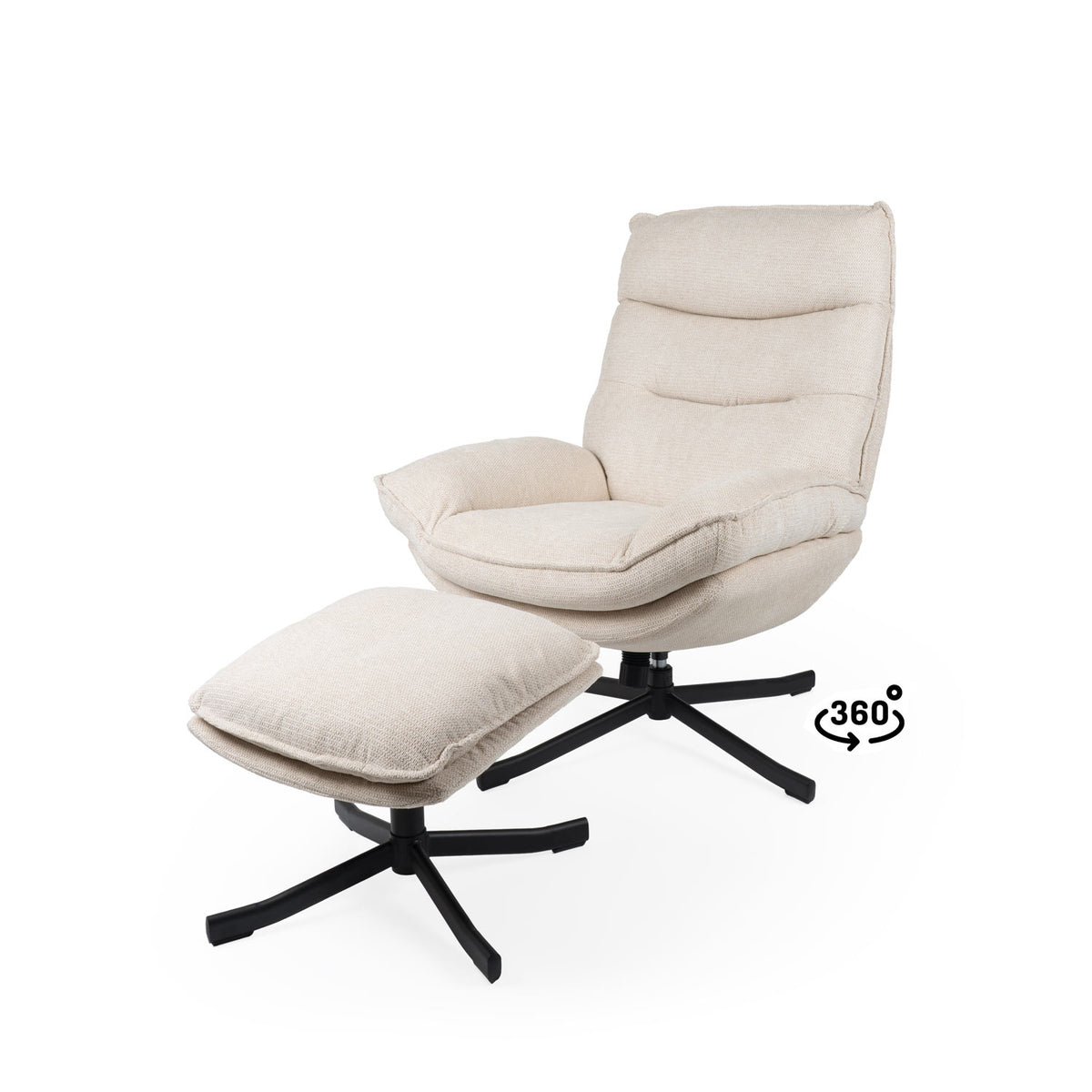 Butaca Montana con reposapiés Beige