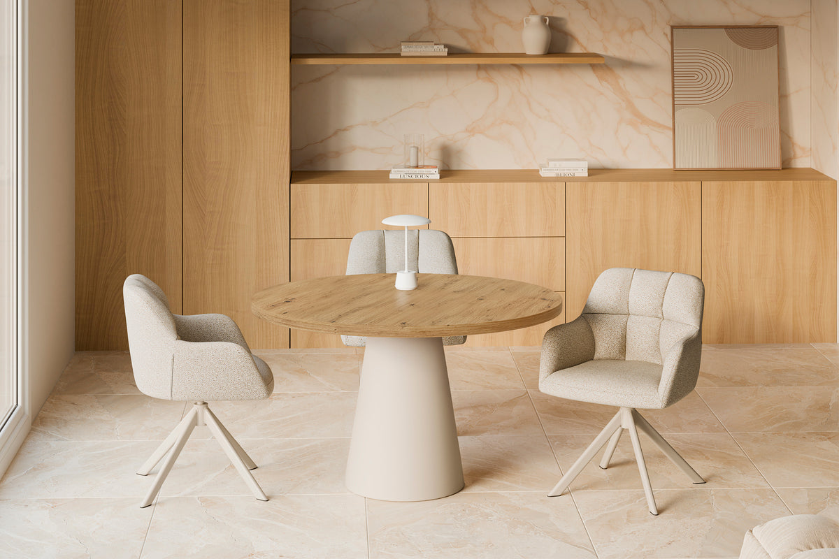 Mesa Holly Ø100 Pata Beige 1