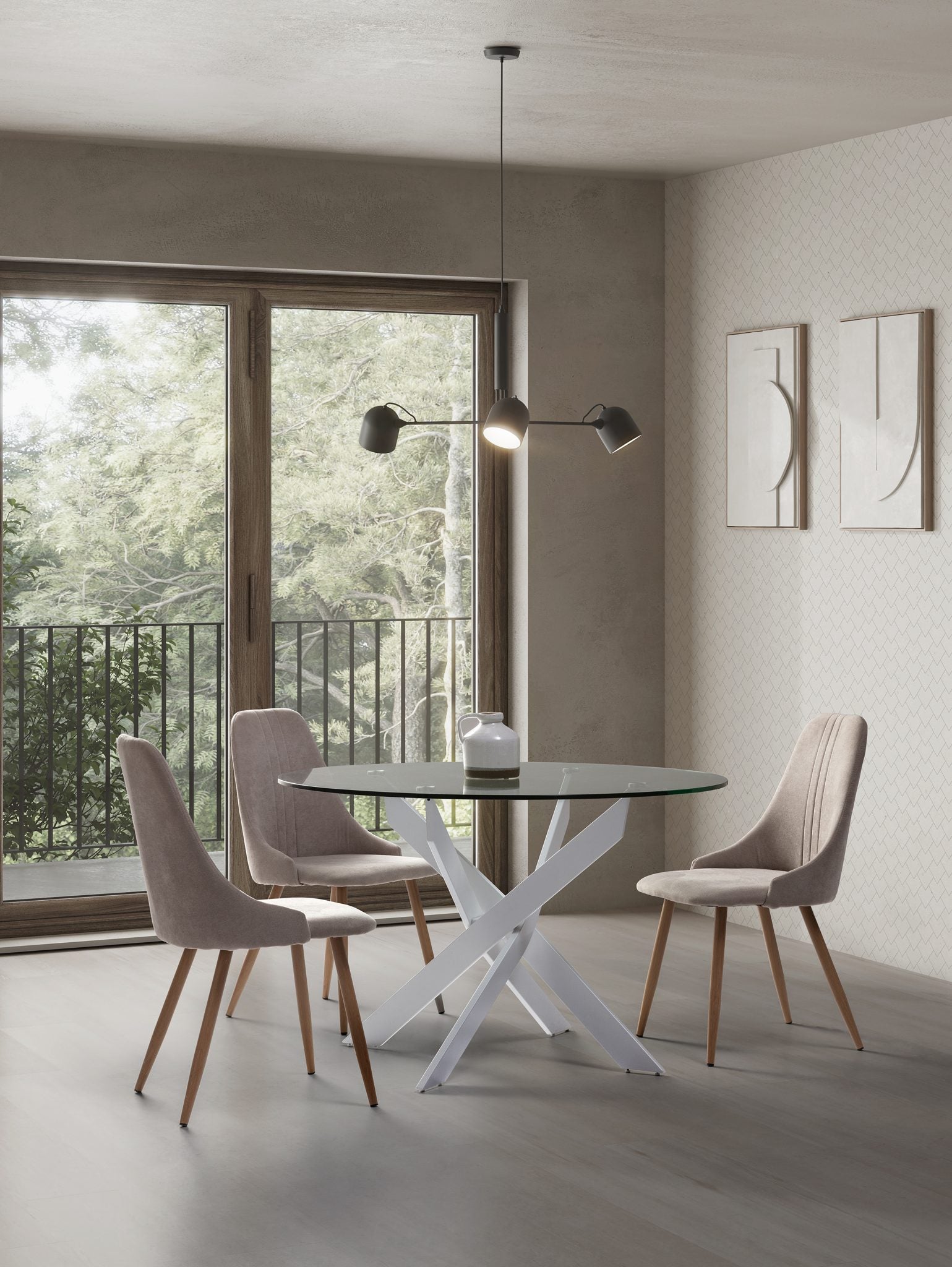 Mesa de comedor Trevelez 120 cm - Blanco