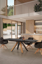 Mesa de Comedor Extensible Azur 160/240 cm - Cerámica Negra