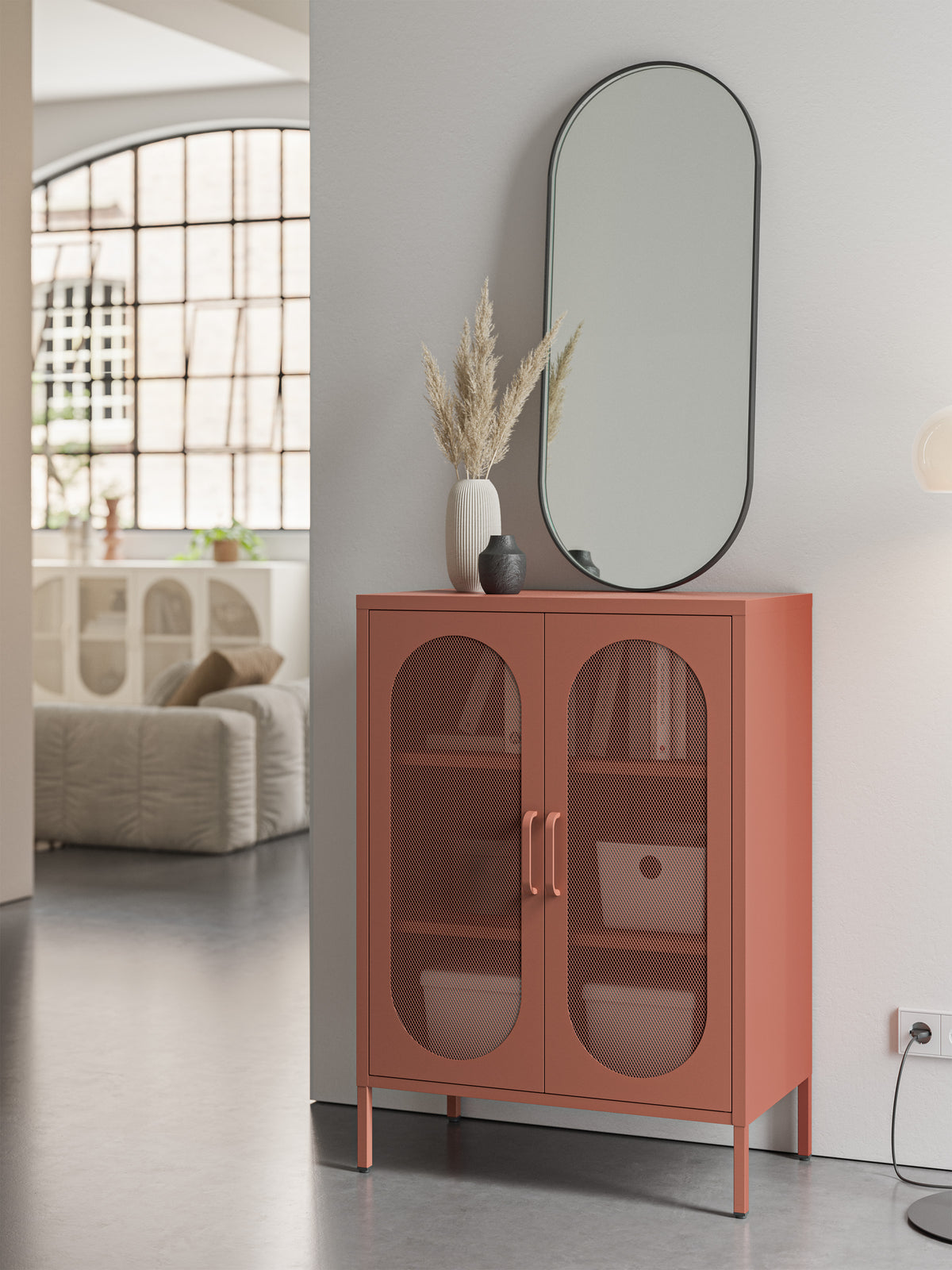 Mueble Auxiliar Bajo Diora 2 Puertas - Terracota