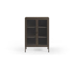 Mueble Auxiliar Bajo Layna 70 cm Puerta Cristal - Moca