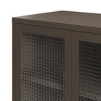 Mueble Auxiliar Bajo Layna 70 cm Puerta Cristal - Moca