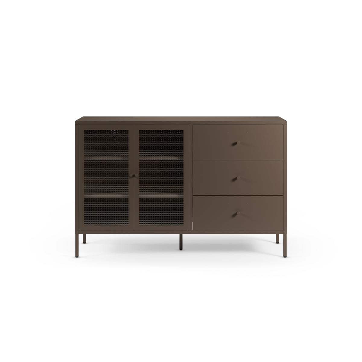 Aparador Layna 140 cm Puerta Cristal - Moca