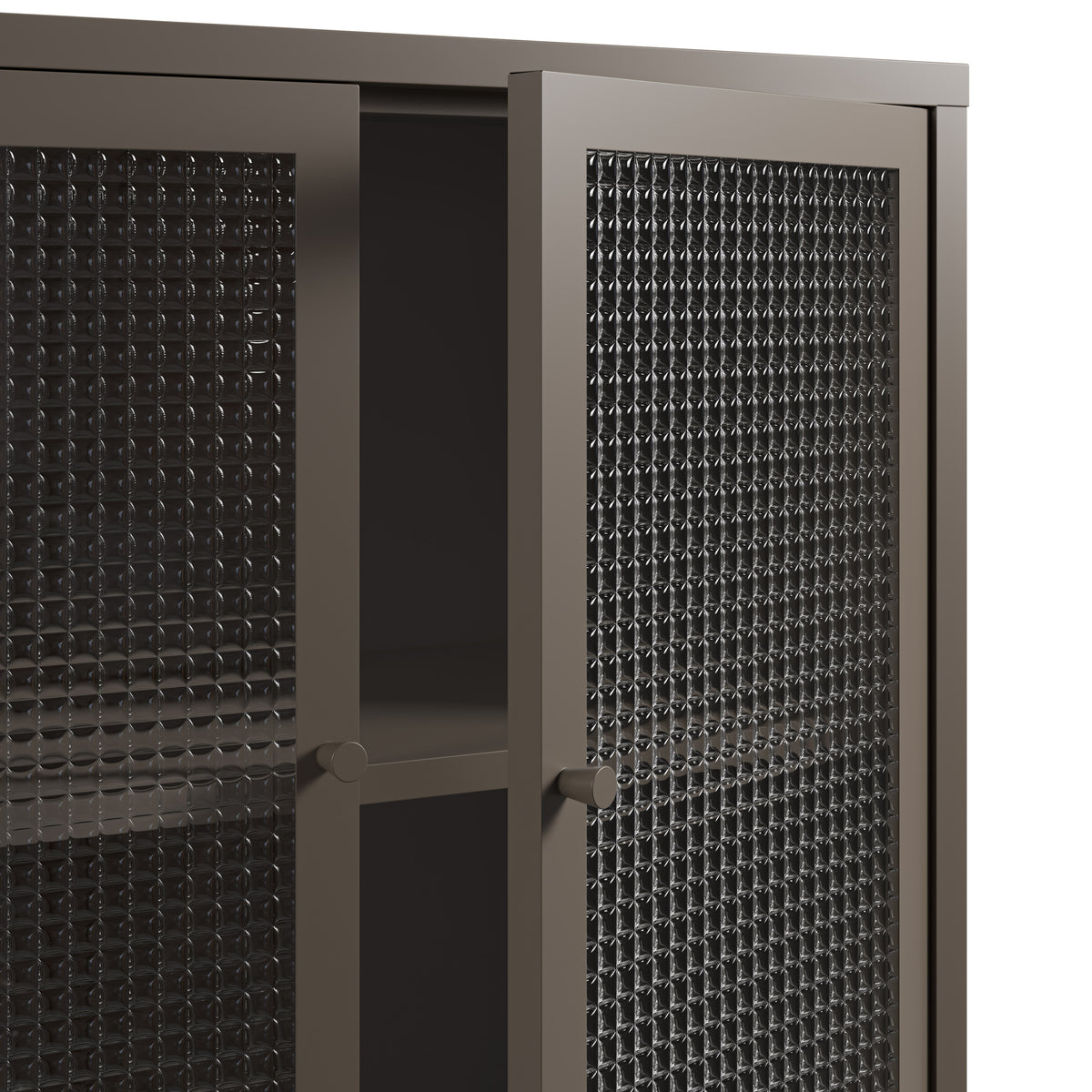 Aparador Layna 120 cm Puerta Cristal - Moca