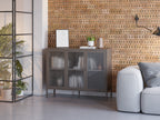 Aparador Layna 120 cm Puerta Cristal - Moca