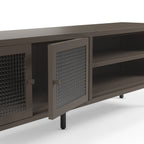 Mueble TV Layna 160 cm 2 Puertas Cristal - Moca