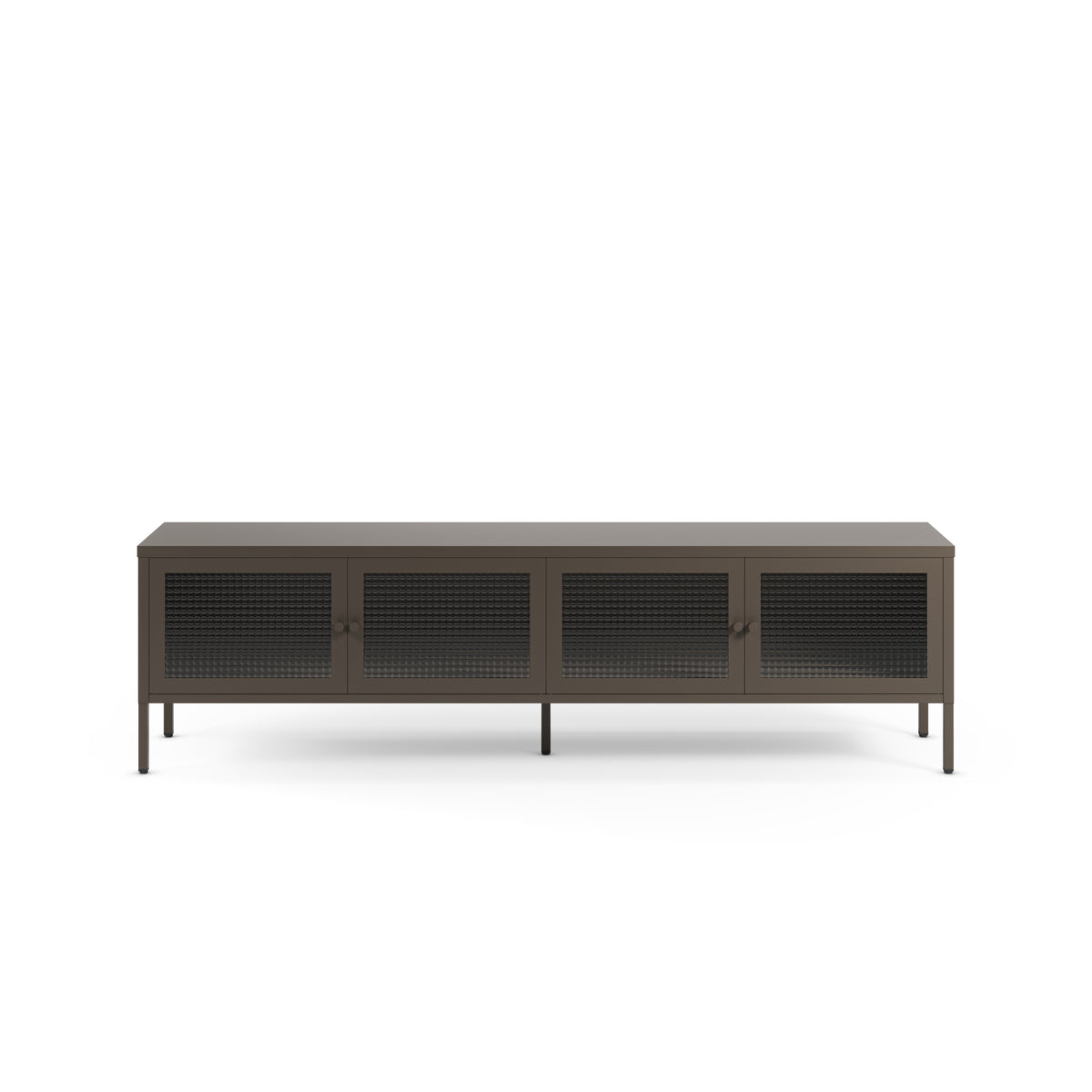 Mueble TV Layna 160 cm 4 Puertas Cristal - Moca