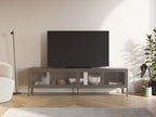 Mueble TV Layna 160 cm 4 Puertas Cristal - Moca