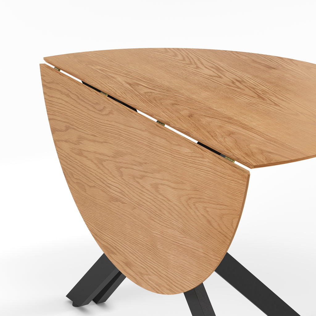 Mesa de Comedor Plegable Avia 110 cm - Roble / Pata Metal