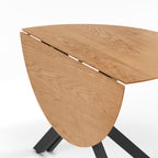 Mesa de Comedor Plegable Avia 110 cm - Roble / Pata Metal