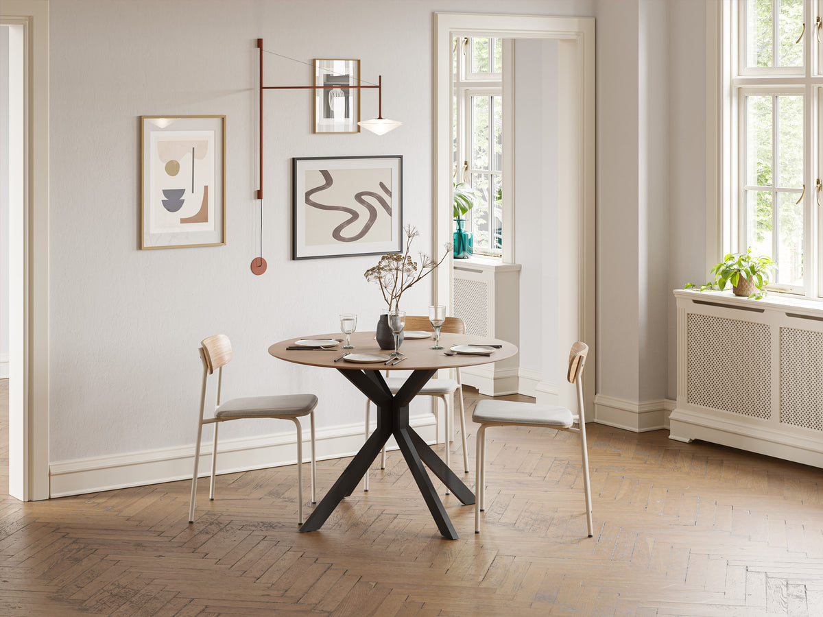 Mesa de Comedor Plegable Avia 110 cm - Roble / Pata Metal