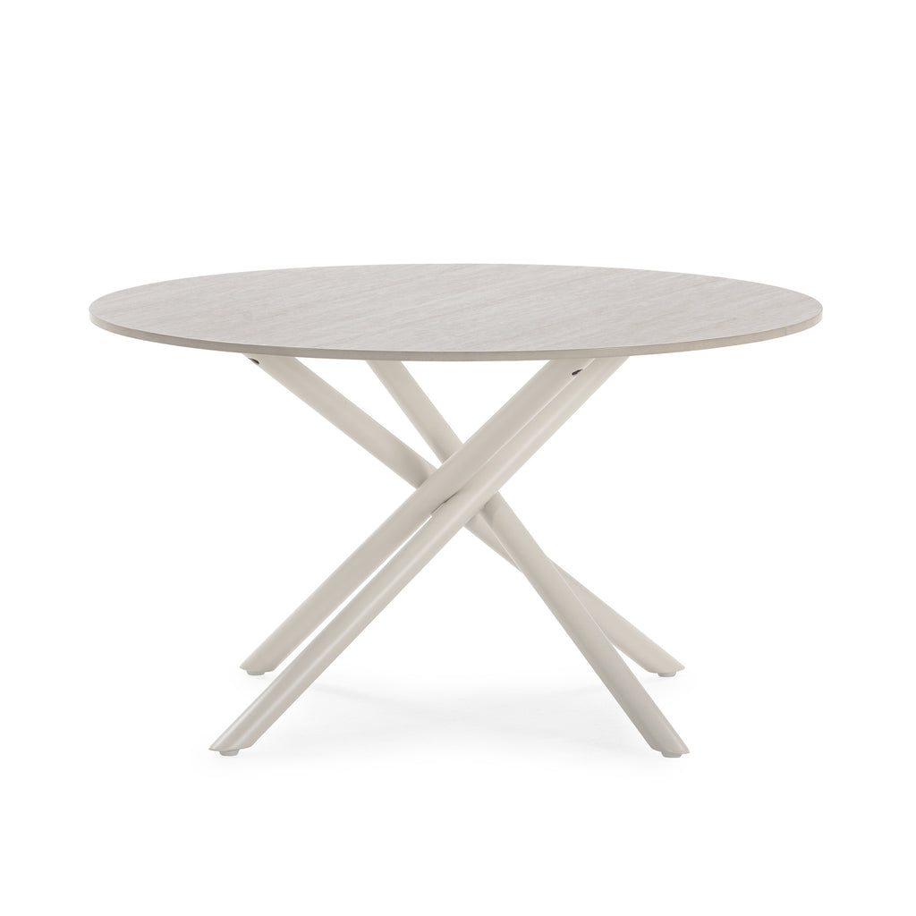 Mesa de Centro Talia 80 cm - Travertino / Pie Crema