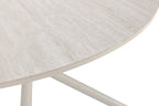 Mesa de Centro Talia 80 cm - Travertino / Pie Crema
