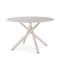 Mesa de Comedor Talia 120 cm - Travertino / Pie Crema