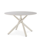 Mesa de Comedor Talia 120 cm - Travertino / Pie Crema