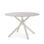 Mesa de Comedor Talia 120 cm - Travertino / Pie Crema