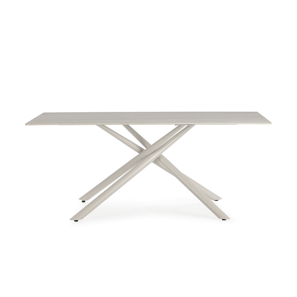 Mesa de Comedor Talia 180 cm - Travertino / Pie Crema
