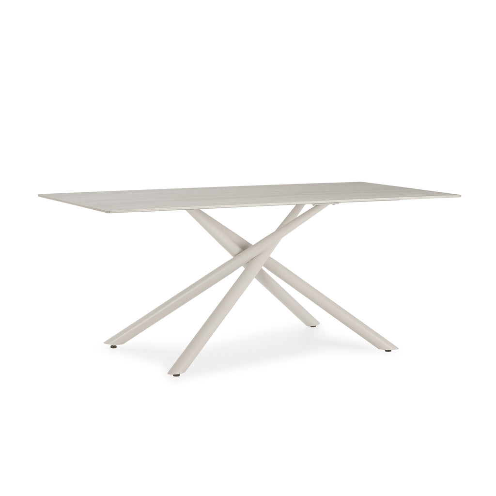 Mesa de Comedor Talia 180 cm - Travertino / Pie Crema
