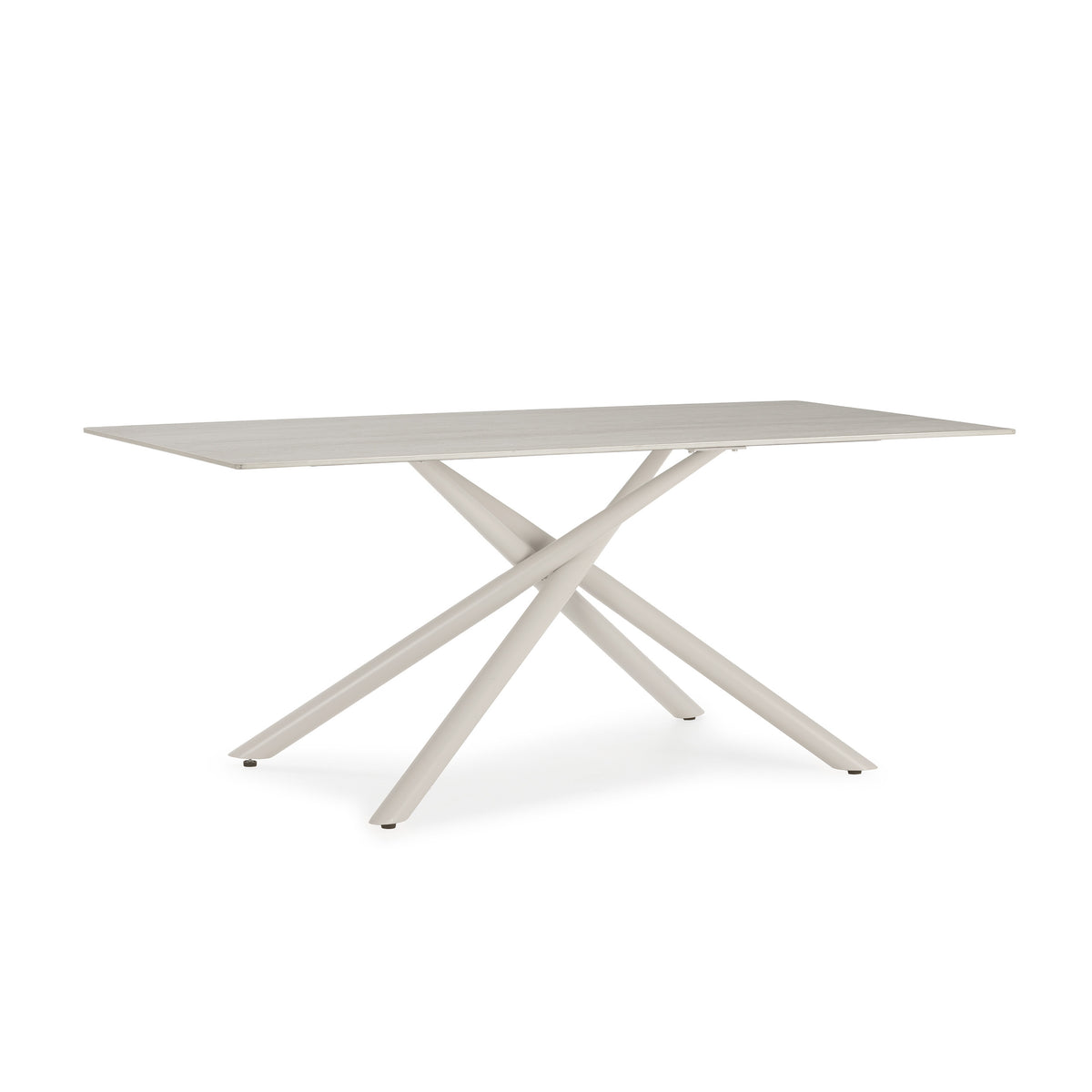 Mesa de Comedor Talia 180 cm - Travertino / Pie Crema