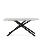 Mesa de Comedor Saki 160 cm - Gris / Pie Negro