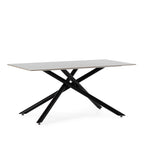 Mesa de Comedor Saki 160 cm - Gris / Pie Negro