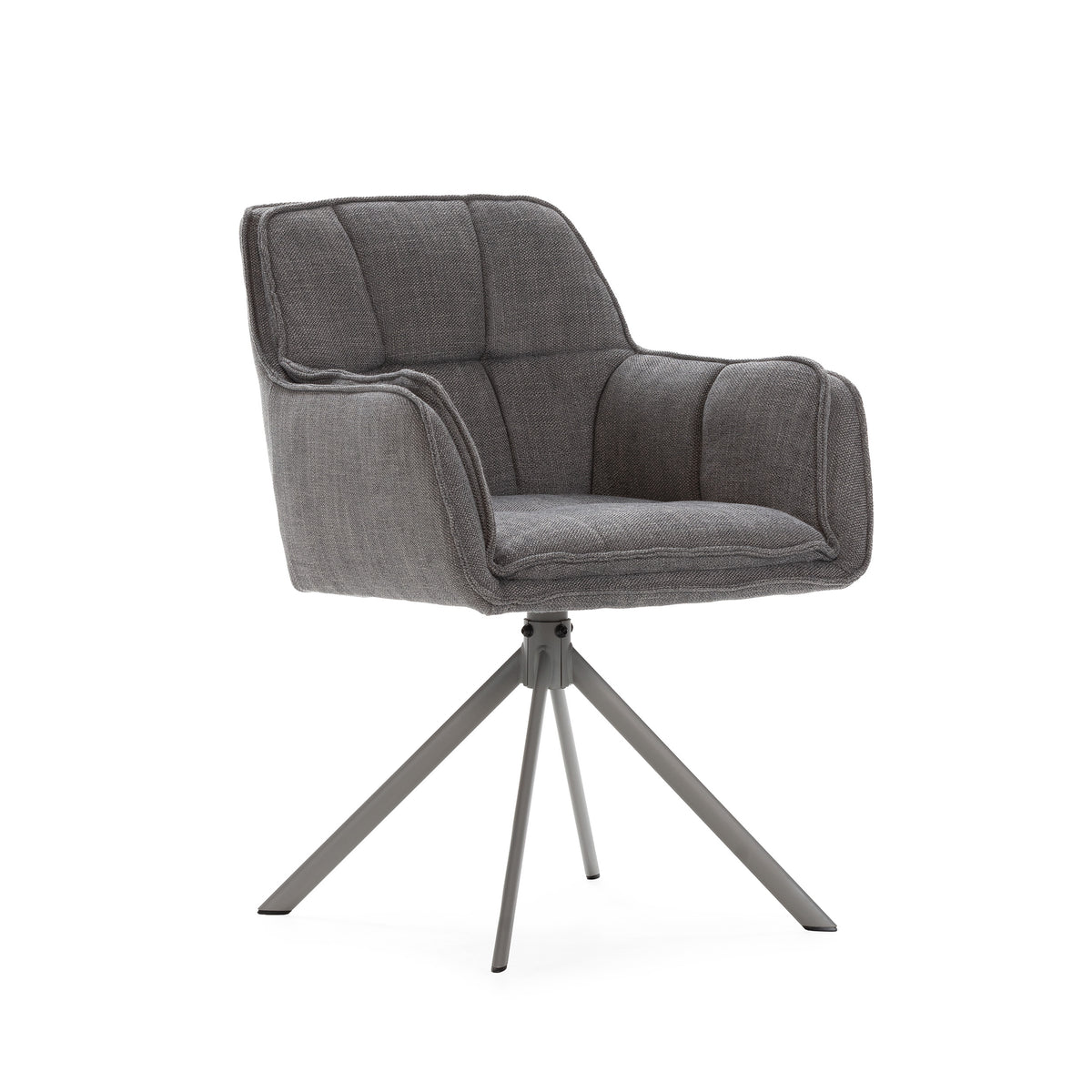 Pack 2 Sillones Giratorios Keiko - Gris / Pata Gris Oscuro