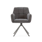Pack 2 Sillones Giratorios Keiko - Gris / Pata Gris Oscuro