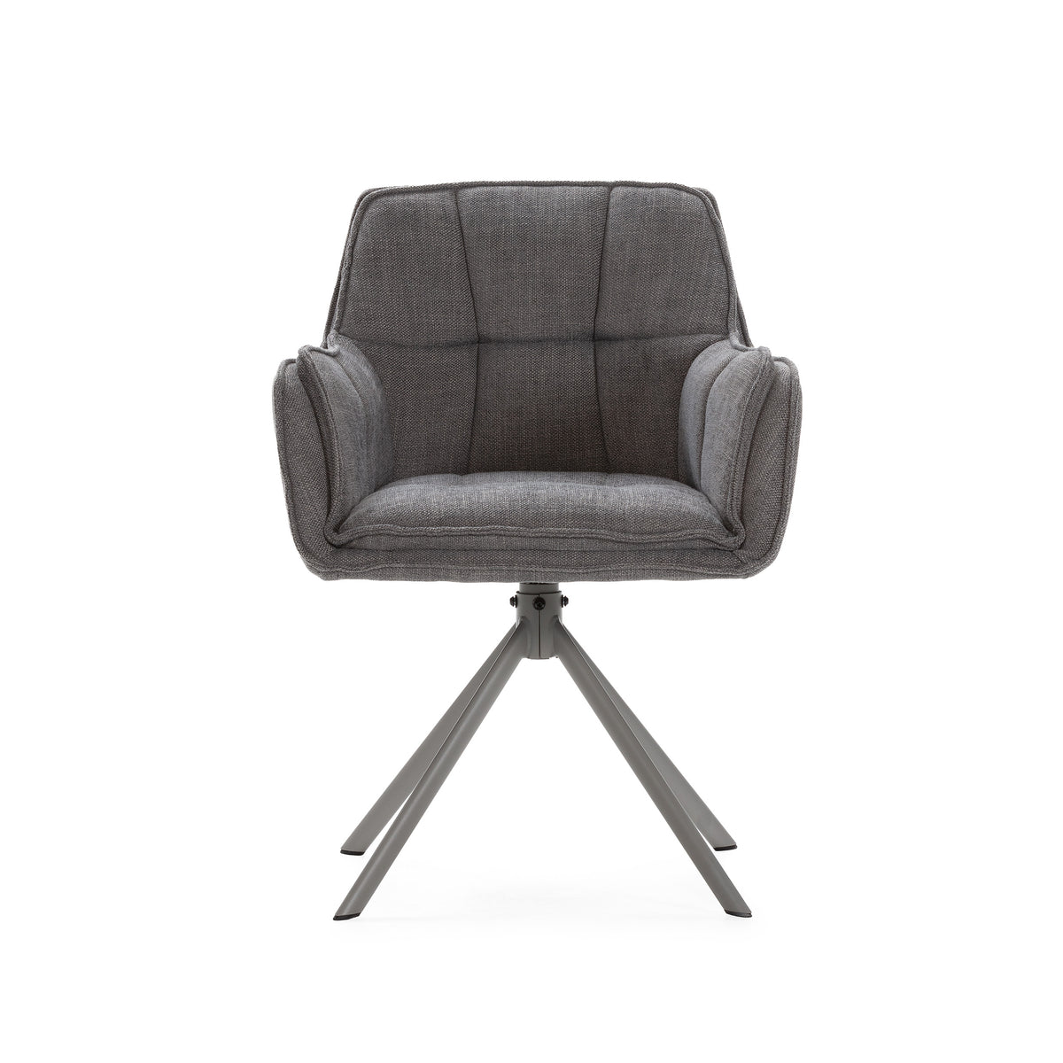 Pack 2 Sillones Giratorios Keiko - Gris / Pata Gris Oscuro