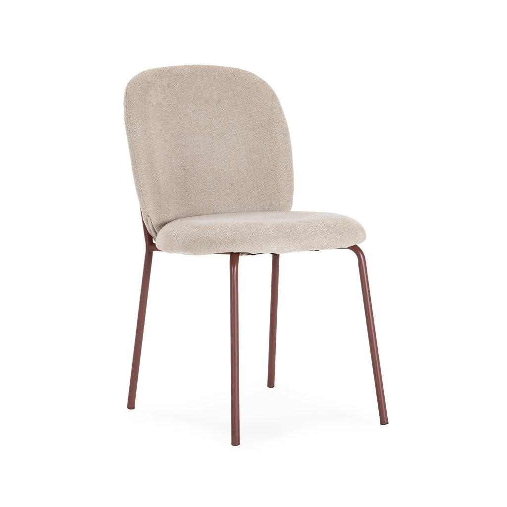 Pack 4 Sillas Daia - Beige / Patas Terracota