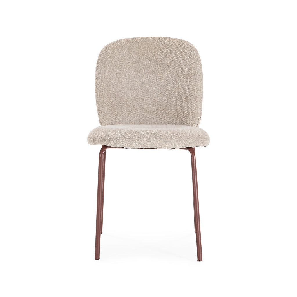 Pack 4 Sillas Daia - Beige / Patas Terracota