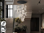 Lámpara de techo Velos 13 luces negro Ø85 dimable