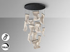 Lámpara de techo Velos 13 luces negro Ø85 dimable