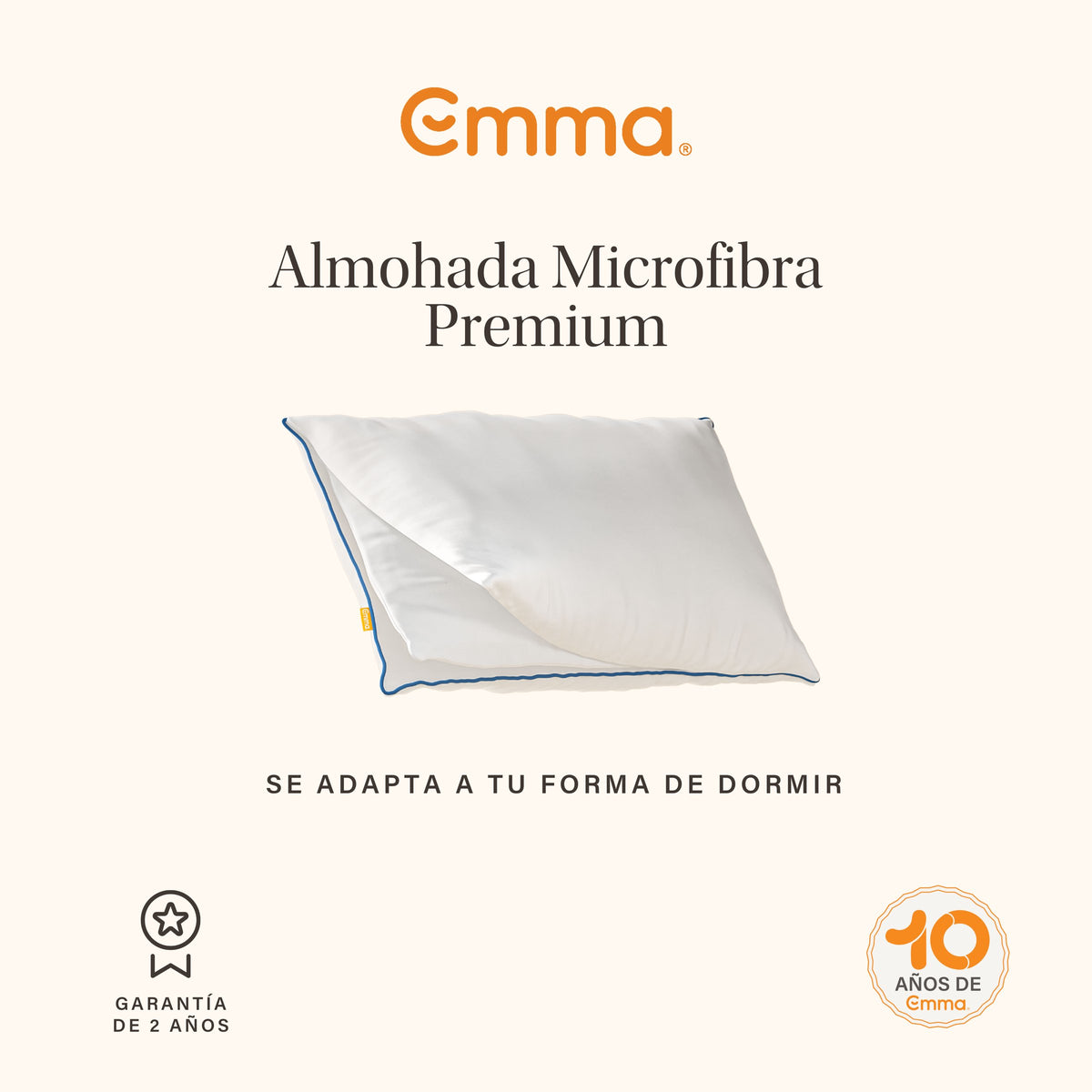 Almohada Emma Original Confort - Almohada Microfibra Premium