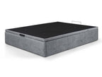 Canapé abatible tapizado Estella 150 × 190 cm, tapa transpirable