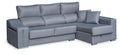 Chaise longue Cascante de 265 cm con arcón y 2 puffs - Derecha