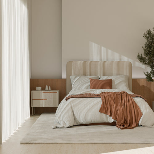 Cabezal Galerna ambiente beige - dormitorio decorado