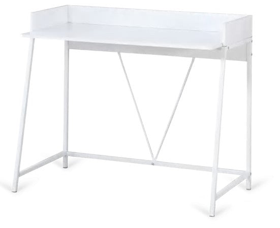 Escritorio Barañáin blanco con estructura metálica, 100 × 54 cm
