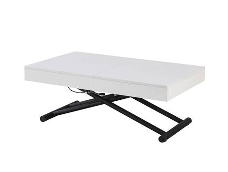 Mesa de centro elevable y extensible Gallipienzo, convertible en comedor