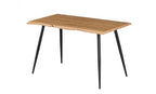 Mesa de comedor Andosilla efecto roble con borde irregular
