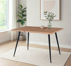 Mesa de comedor Andosilla efecto roble con borde irregular