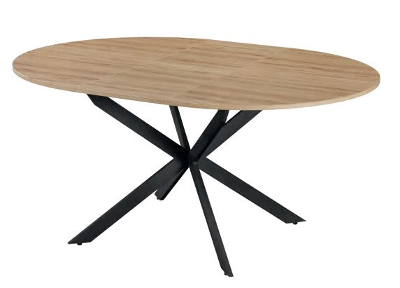 Mesa de comedor extensible Lapoblación redonda roble Amazonia