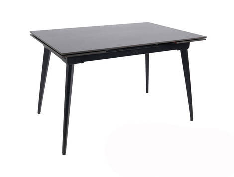 Mesa de comedor extensible Monteagudo cerámica efecto piedra gris