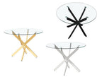 Mesa de comedor Marcilla redonda de cristal biselado Ø110 cm