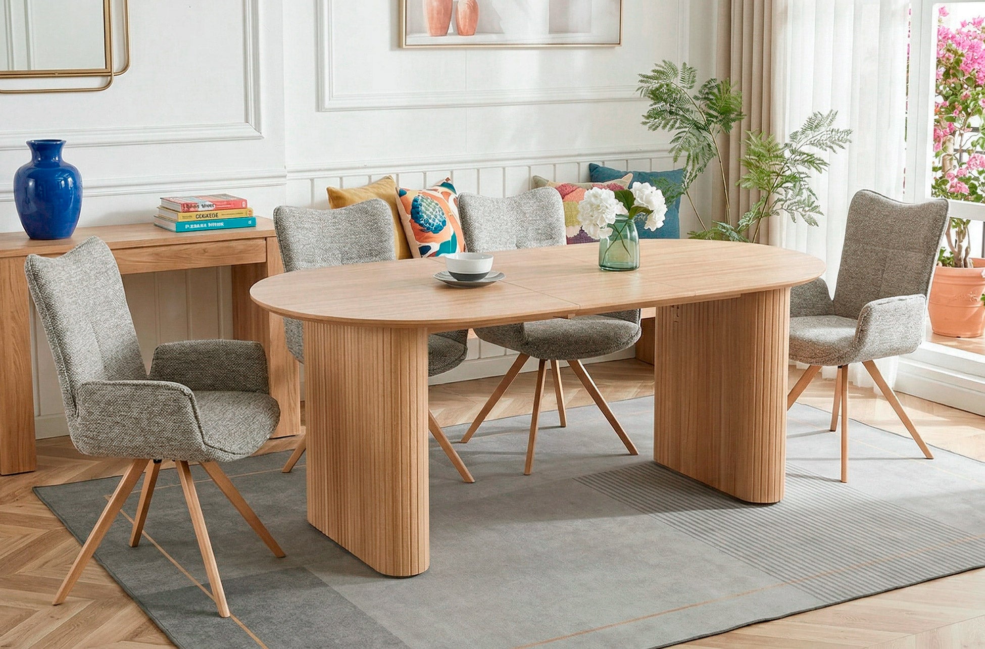 Mesa Comedor Oval Extensible 150 - 190 - 230 cm Pietra