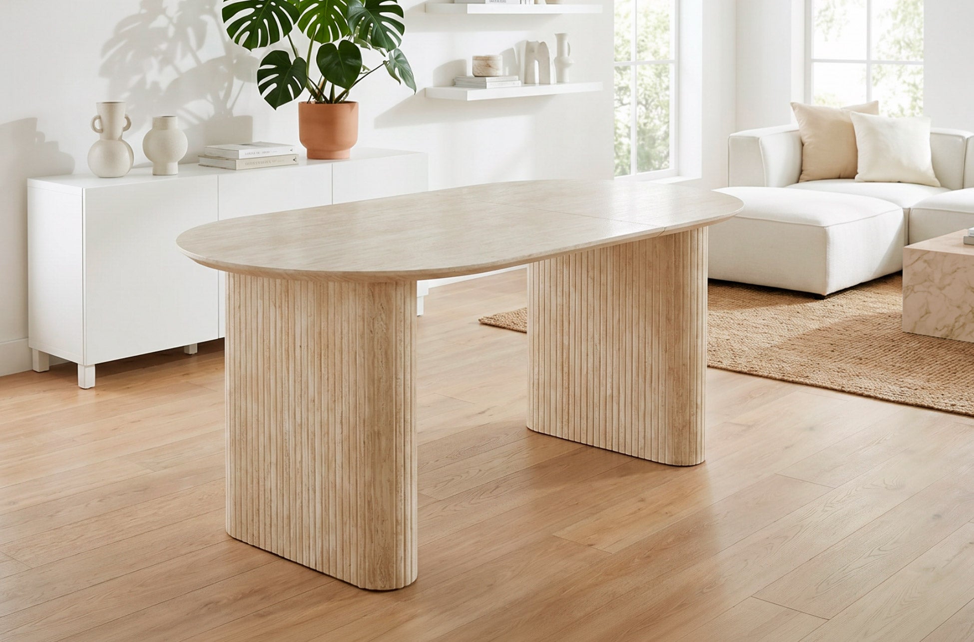 Mesa Comedor Oval Extensible 150 - 190 - 230 cm Pietra