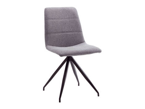 Silla tapizada Ezprogui en tela Barrel con costuras horizontales - Gris