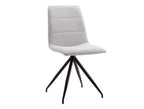 Silla tapizada Ezprogui en tela Barrel con costuras horizontales - Marfil